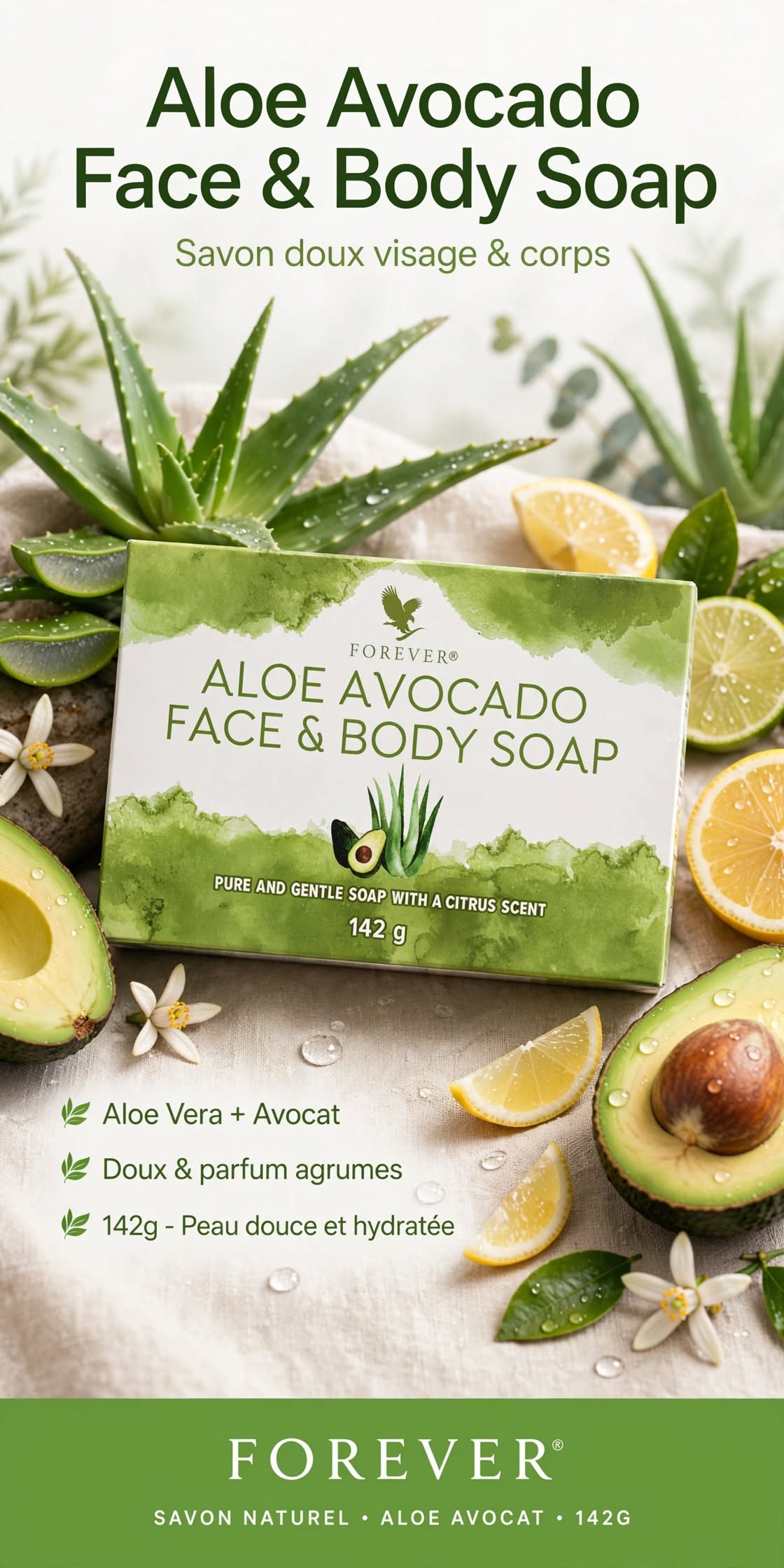 Aloe Avocado Face & Body Soap