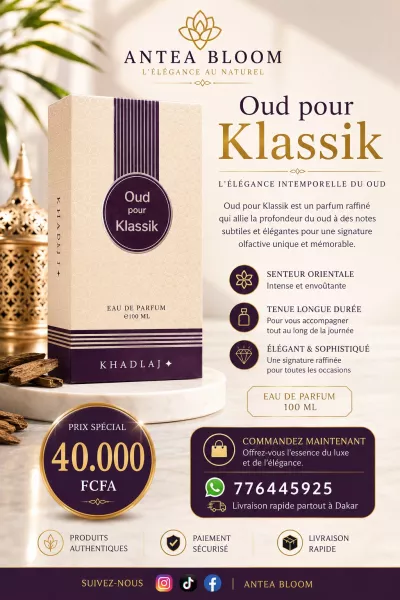 Eau de Parfum Oud pour Klassik 100 ml - Antea Bloom